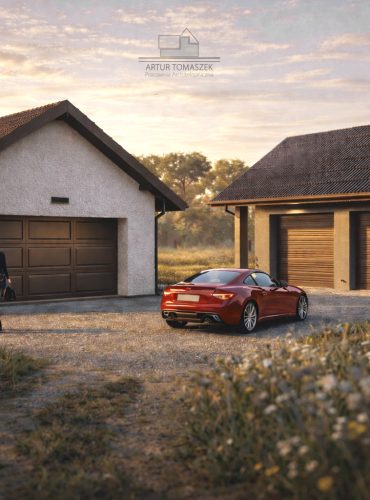 Projekt domu i budynku gospodarczego w Wilkołazie