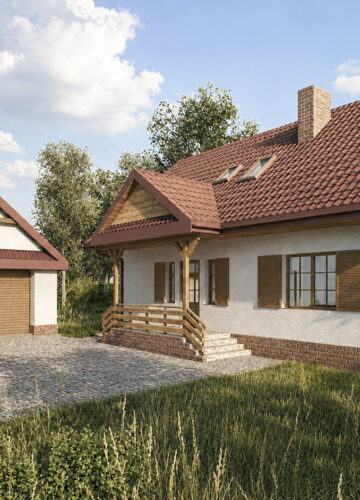 Projekt domu i garażu w Esterce