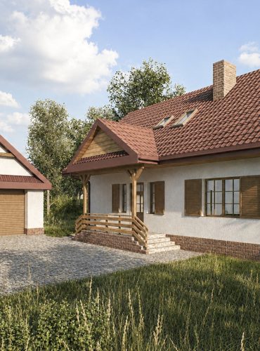 Projekt domu i garażu w Esterce